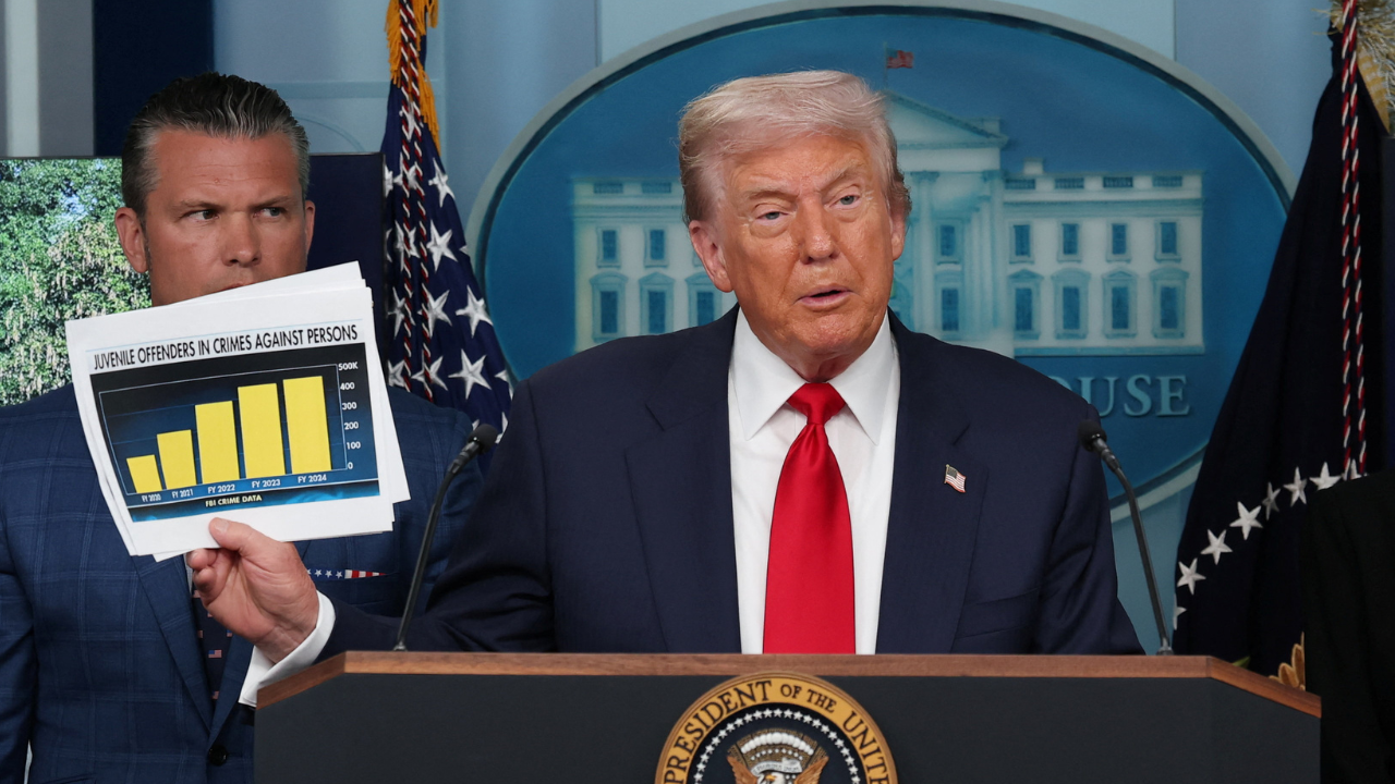 Trump afirma que las tasas de criminalidad de dc son